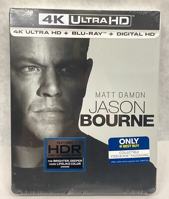 Jason Bourne SteelBook (4K Ultra HD + Blu-ray) Best Buy Exclusive