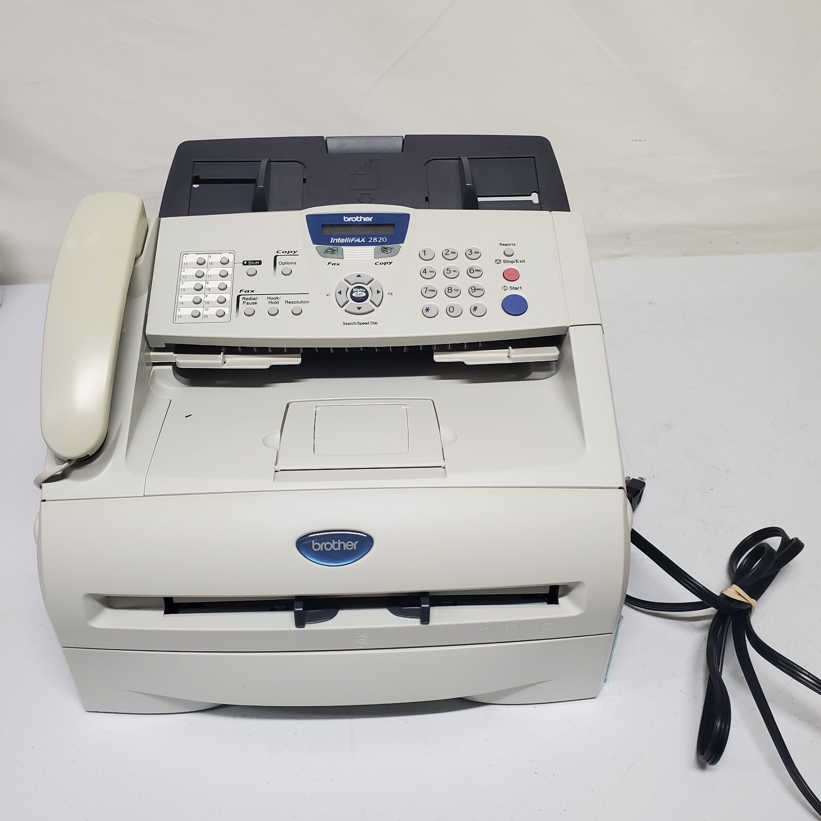Brother IntelliFax 2820 Mono Laser Printer W/Toner LOW USE 1k Pages READ INFO