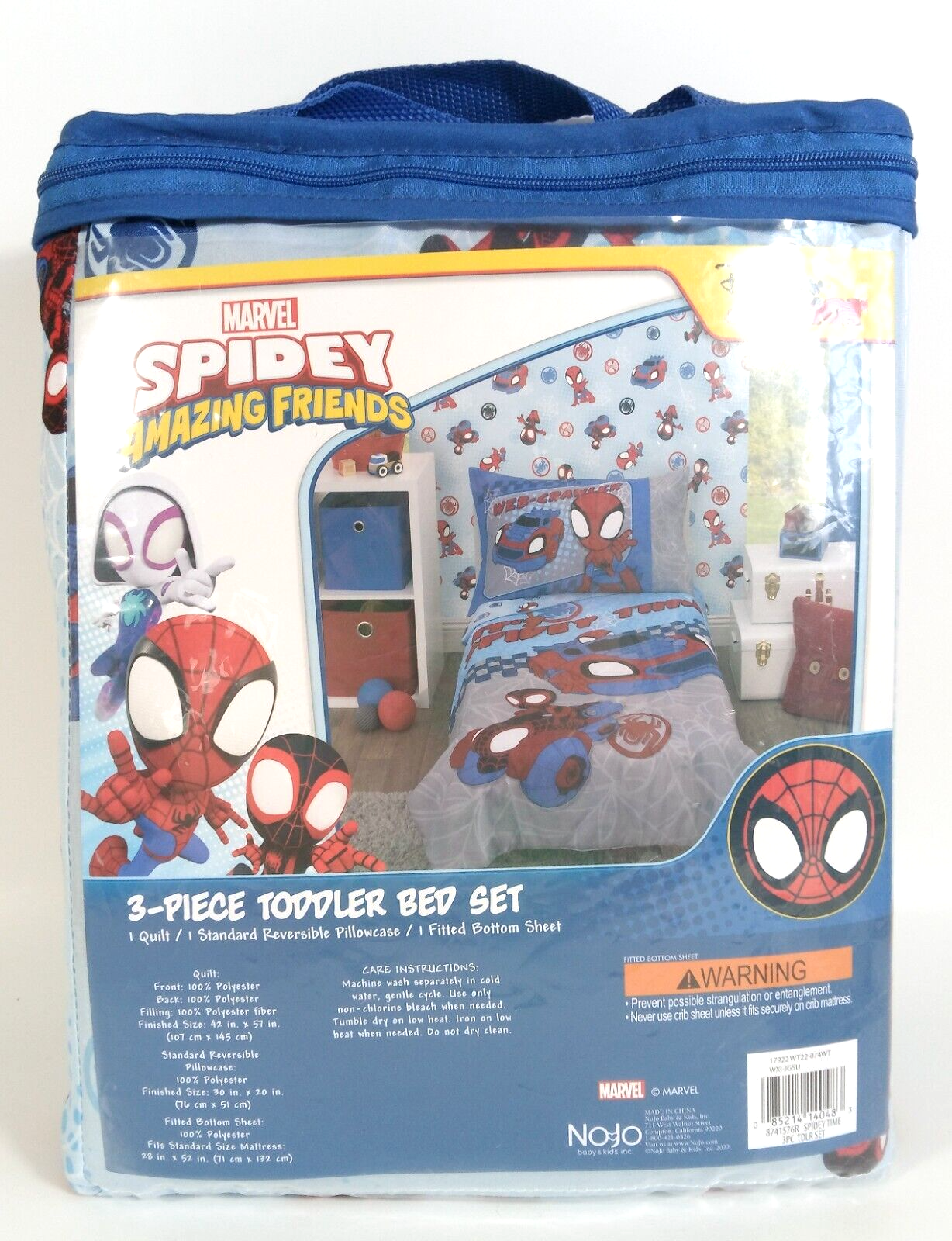 Spidey & His Amazing Friends Toddler Sheet Set for Kids - 3 Pcs Bedding Set
