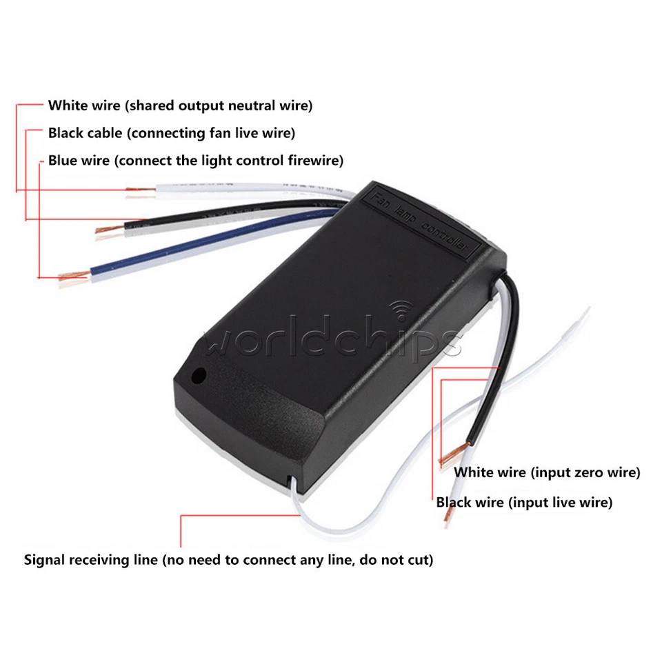 Universal Ceiling Fan Lamp Light Remote Control Receiver Kit Timing 110V/220V - Image 2 of 4