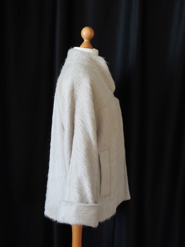 NEW French Connection Kristel Furry Wool Mohair Alpaca Shrug Coat Jacket 10 L - Picture 11 of 21