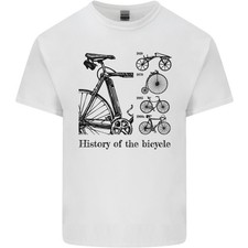History of the Bicycle Cyclist Cycling Bike Mens Light Cotton T-Shirt