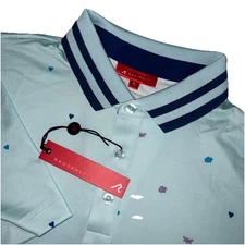 Redvanly Golf Polo Shirt Men's Large NWT Langham Breeze Unique Print All Over