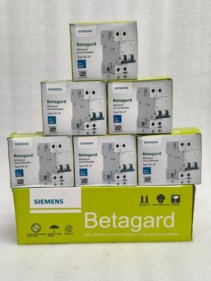 NEU SIEMENS 5SL4 2P C25AMP 2POLIG MINIATUR-SCHUTZSCHALTER 6 STÜCK GRATIS