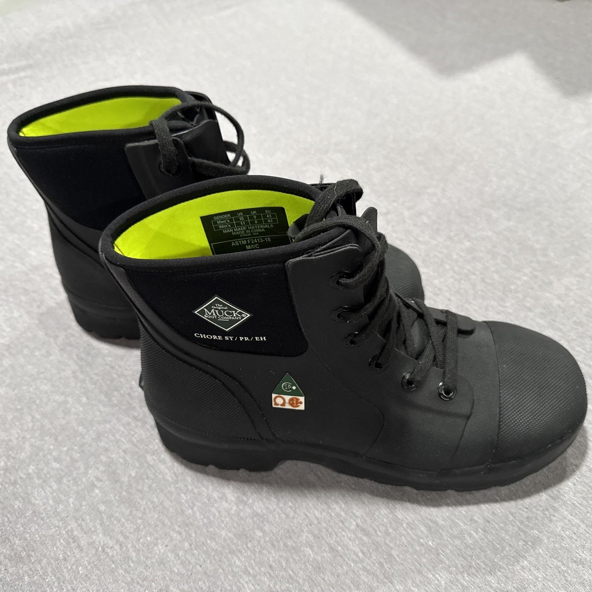 Muck Boot Company Chore ST Steel Toe Waterproof Work Boots Mens 12 Black EH PR Male Muck Muck MCCSTCSA Chore Classic, Men main image 3