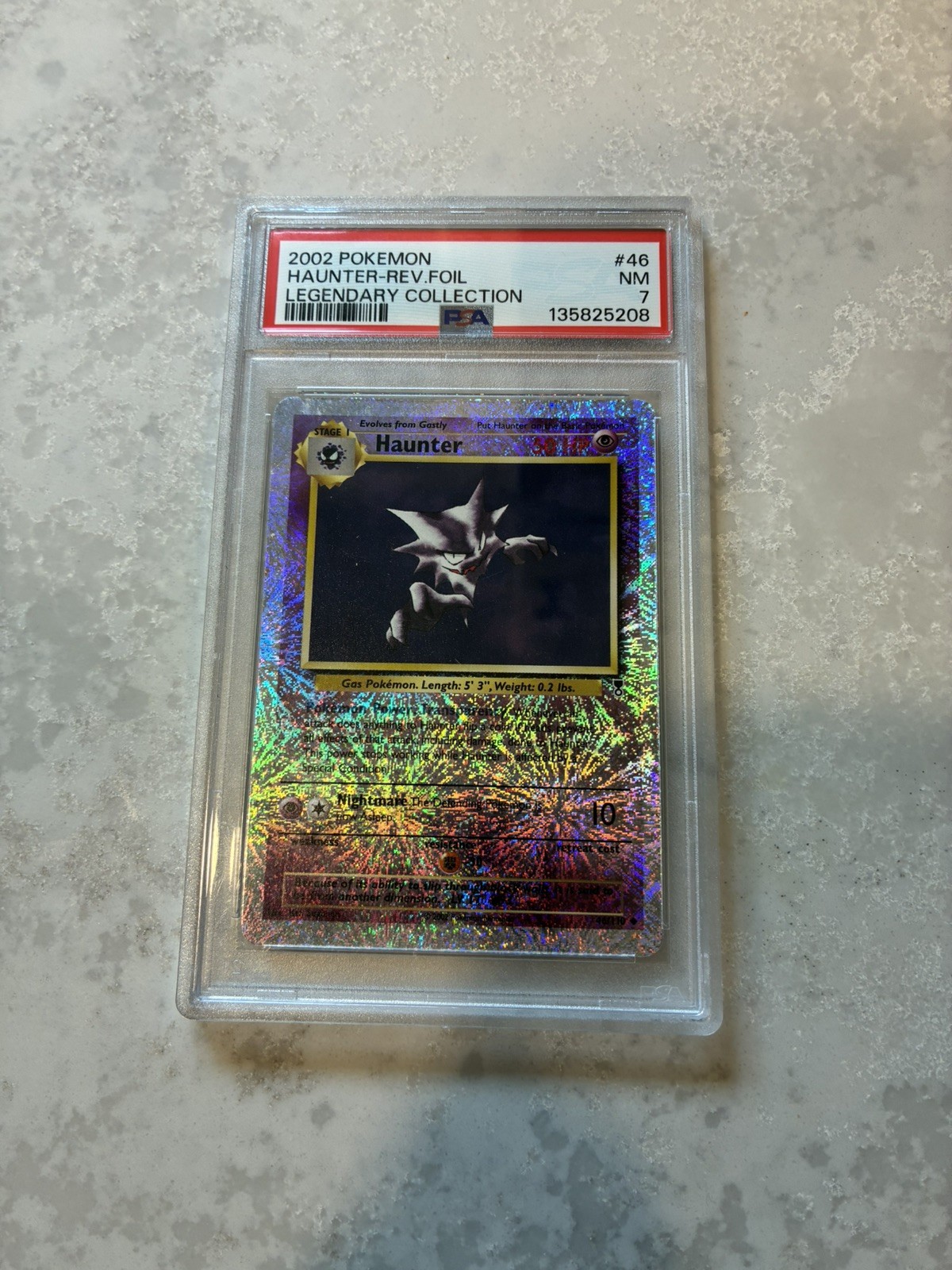 2002 POKEMON LEGENDARY COLLECTION #46 HAUNTER-REVERSE FOIL PSA 7