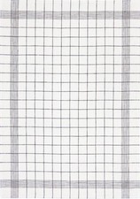 Geschirrtuch 50 x 70 cm Küchentuch Reinleinen Karo Anthrazit Küche Kracht