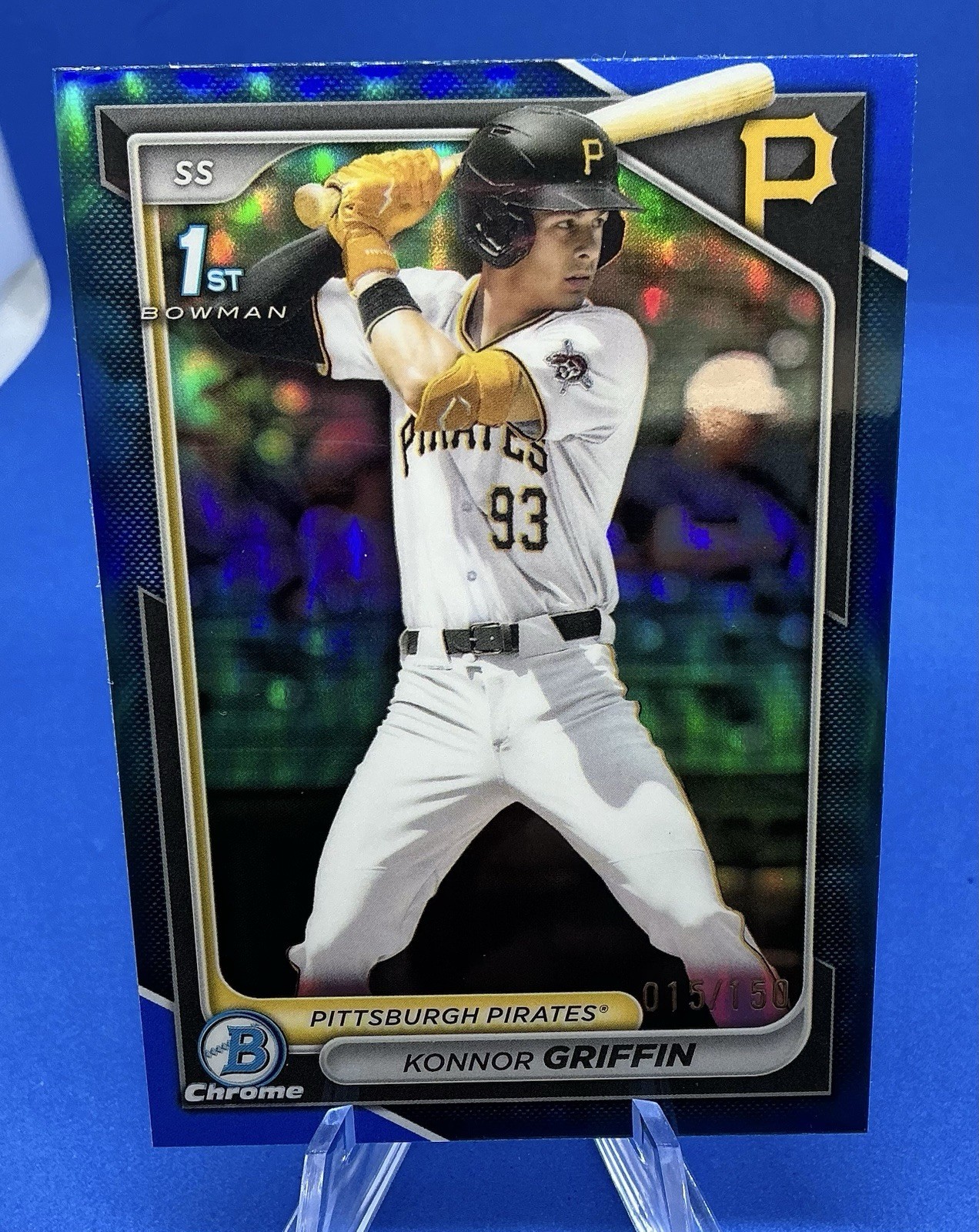 2024 Bowman Draft Chrome Konnor Griffin 1st True Blue Refractor /150 Pirates