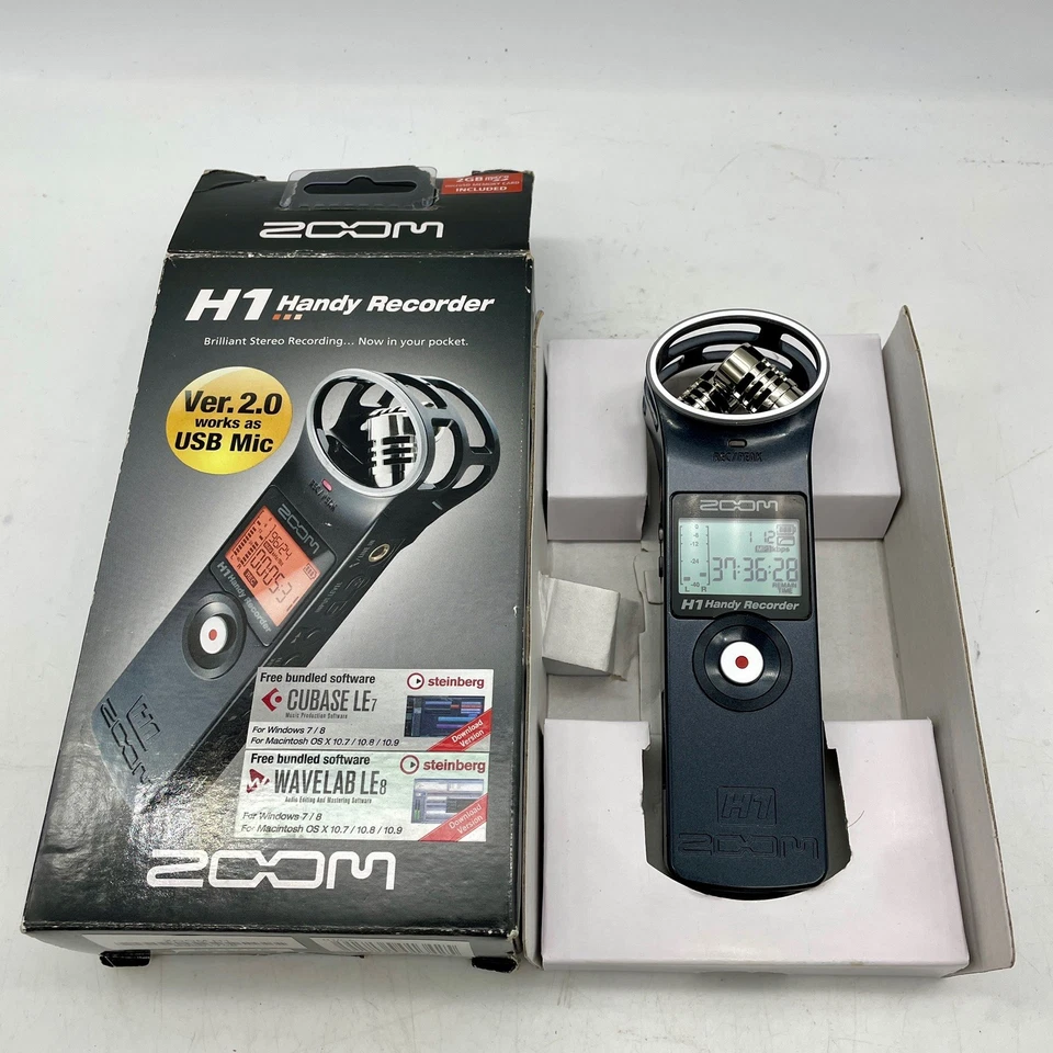 ZOOM H1 Handy Portable Linear PCM Digital Audio Recorder Mic Hi Quality Like New - Imagen 2 de 4