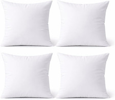 Premium 18 X 18 Throw Pillow Inserts, Set of 4 Hypoallergenic Square Form Decora