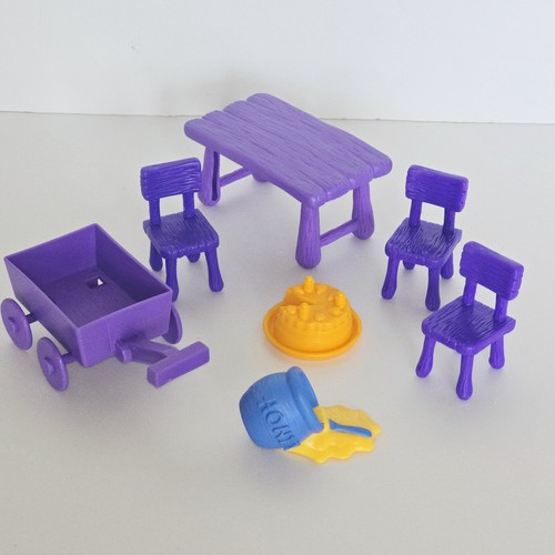 Disney Winnie the Pooh Birthday Party Playset Chairs Table Honey Wagon Cake
