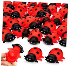 25Pcs Mini Ladybug Toys, Lady Bugs Realistic Bath Animals, Ladybug for