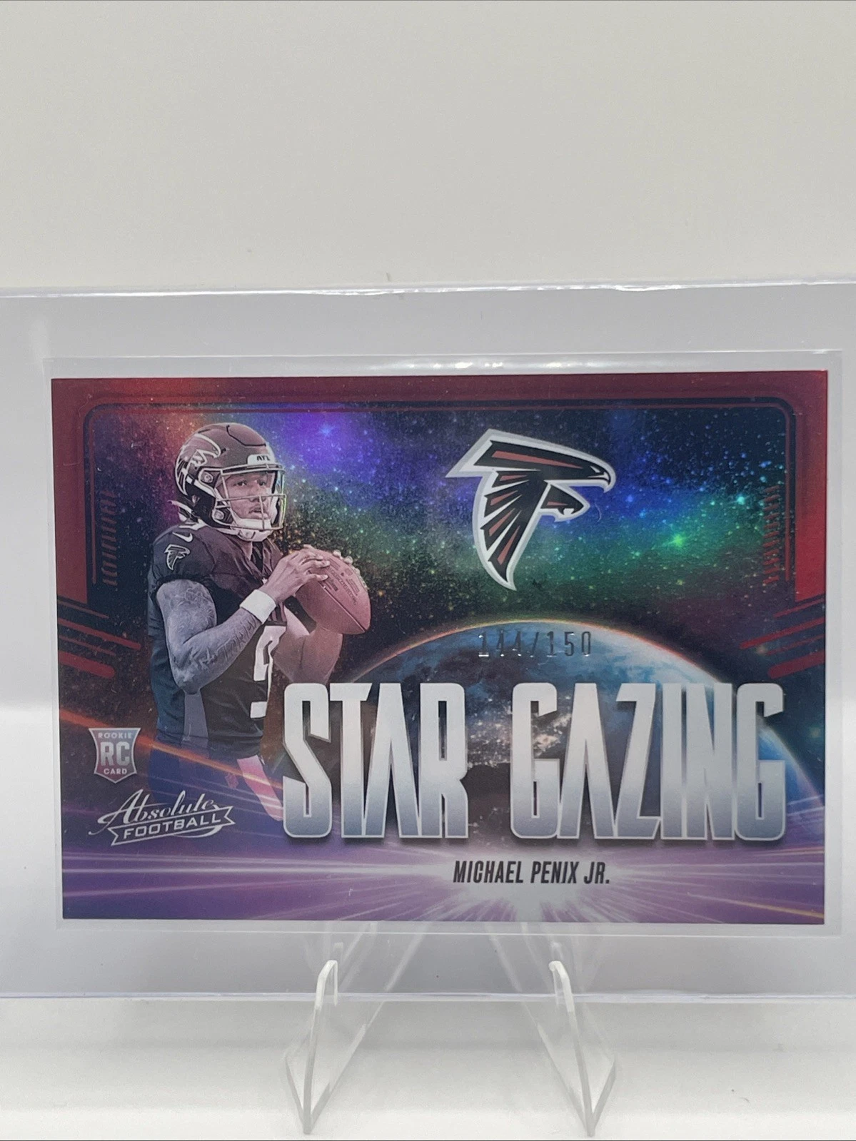 Michael Penix Panini Absolute Star Gazing #SGMPJ Red Spectrum