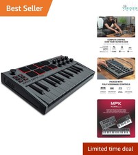 25-Key USB MIDI Controller Compact Backlit Dr...
