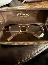 Coach Aviator Sunglasses Womens S324 Bronze With Case