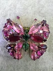 Vintage Costume Jewelry Regency Style Butterfly Pin Brooch Unsigned