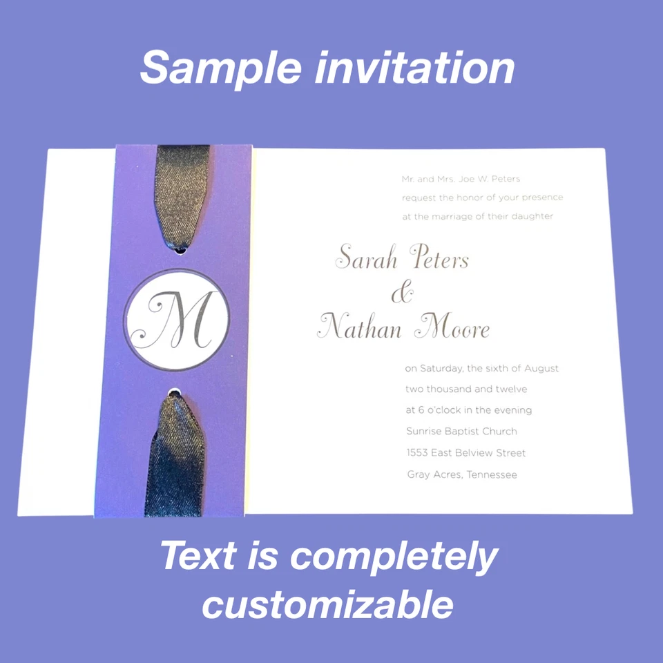 Printable Wedding Invitations 75 Invitations - Image 2 of 4