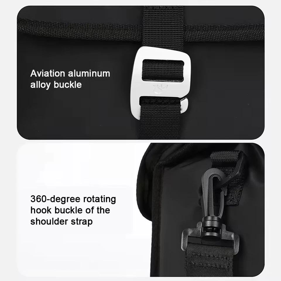 Folding Bike Bag Multi-functional with Rain Cover for Brompton Bike Black - Image 4 of 4