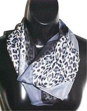 Gray Multi Colored Animal Print Large Square Scarf 27x27 New... 152