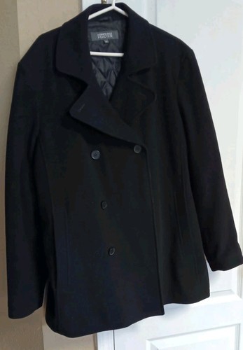 Men's Kenneth Cole Wool Blend Peacoat Black Size XL - Picture 2 of 6