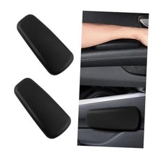 2PCS Car Arm Rest Cushion for Elbow,Soft Leather Car Door Armrest Pad Black