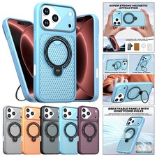 For iPhone 18 17 16 15 14 13 Pro Max Heat Dissipation Case Magsafe Cover Stand