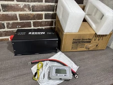 2200 Watts Pure Sine Wave Inverter 12V DC to 110V AC Power With Remote Control