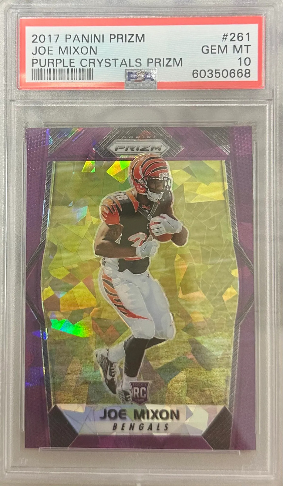Joe Mixon Panini Prizm #261 Prizm Purple Crystals