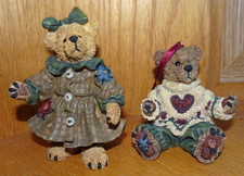 Boyds Bears Friends Christmas Ornaments TBC LE 1997 Heart Sweater  dress Bears