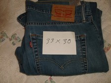 LEVI'S Men's Dark Blue 559 33x 30  Regular Fit Denim Jeans, nice faded cond.