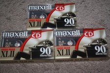 3 NEW MAXELL XLII 90 MINUTE 135M HIGH BIAS TYPE II CASSETTE TAPES SEALED