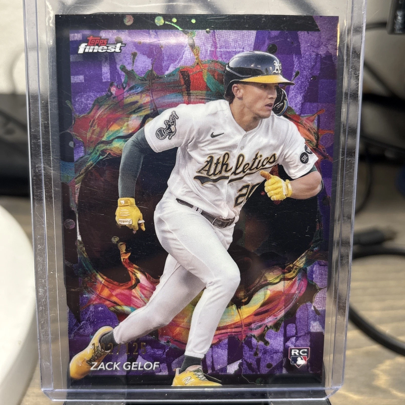 2024 Topps Finest - Rare Zack Gelof #284 Purple Refractor /125 (RC)