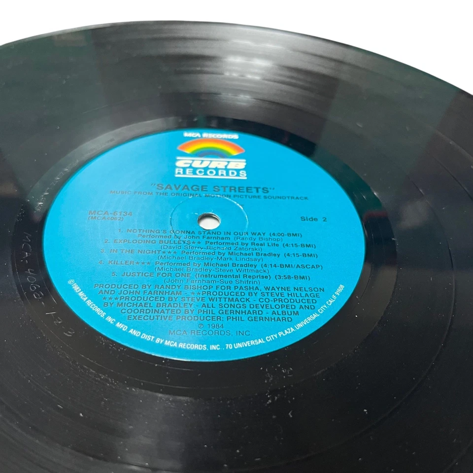 SAVAGE STREETS ~ Linda Blair/John Farnham Original 1984 Soundtrack LP Foto 4 de 4