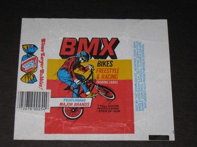 BMX BIKES (Freestyle & Racing)   1984 Donruss Original Card Wax Wrapper