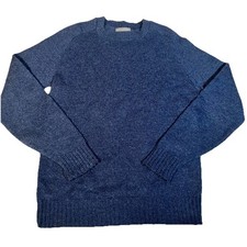Vintage Le Tigre Sweater Medium Blue Wool Blend USA Grandpa Academia 80s Preppy