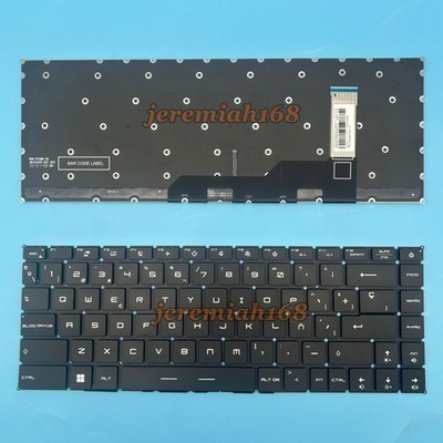 For MSI Summit E15 A11SCST E15 A11SCS MS-16S6 Spanish Keyboard Backlit Black