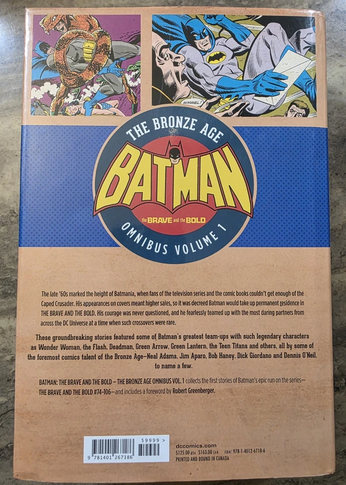 Batman: The Brave And Rhe Bold The Bronze Age Omnibus Vol 1 firmado por Neal Adams Foto 2 de 4