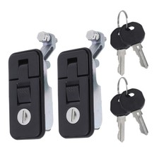 Reusable Zinc Alloy Compression Latch Lock Adjustable for Door Security Black
