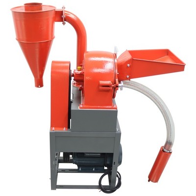 Dust-free Grains Grinding Feed Processing Machine w/80+100 Mesh Sieves 220V 4KW