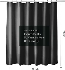 Fabric Shower Curtain Liner, Waterproof Hotel Quality, Bathroom Curtains Rust Re