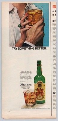 J&B Rare Scotch Try Something Better VINTAGE PRINT AD LM70