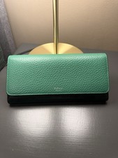Mulberry Continental Wallet Bi-colour Heavy Grain Leather Green