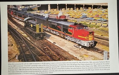 Book Clipping Photo Santa Fe PA-1 Alco S-2 Switcher Kansas City 1964 Yellow Cab