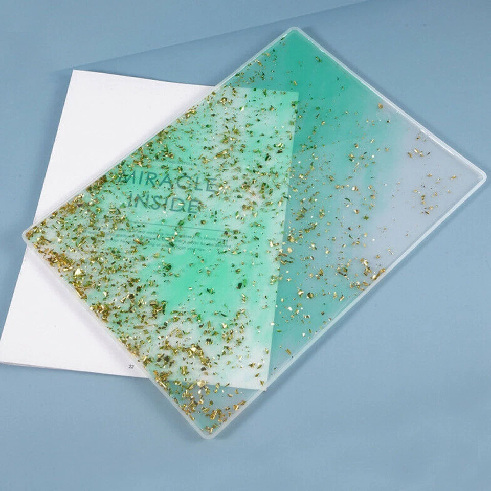 Hágalo usted mismo Tablero de Escritura Mesa Moldes de Silicona Cristal Resina Epoxi Moldes de Fundición EE. UU. Foto 3 de 4