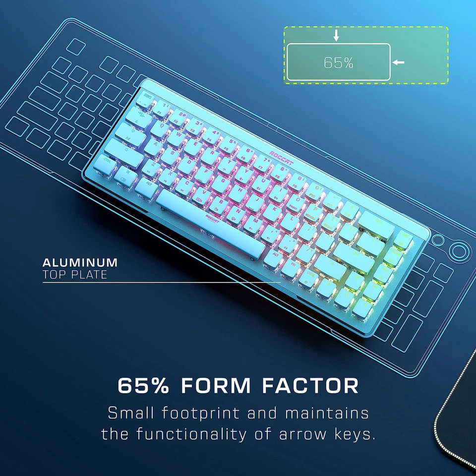 Vulcan II Mini Air 65% Optical Mechanical Gaming Keyboard, Full Wireless and ... - Image 2 of 4