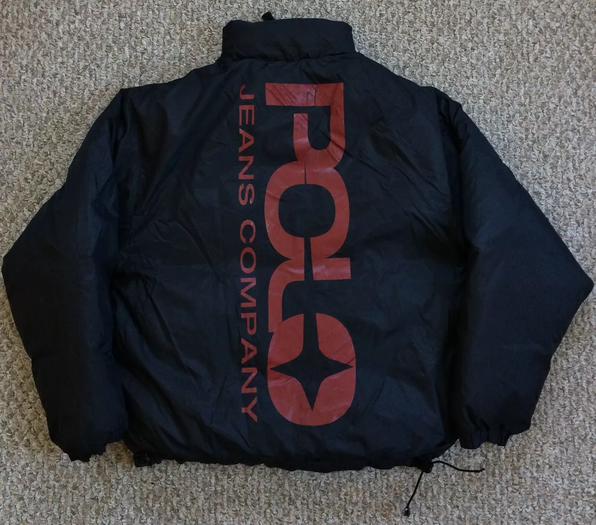 Vintage Ralph Lauren Polo Jeans Co Reversible Down Jacket - NASA USA Bear 92 Ski