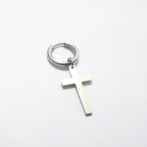 Cross Earrings charm polishing stainless steel - Picture 2 of 6