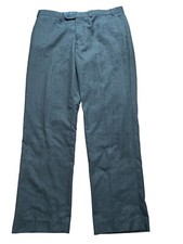 Chaps Mens Gray Flat Front Straight Casual Chino Pants Size 36 x 31