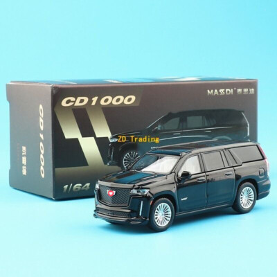 ZD Masdi 1:64 Black Escalade Full Size SUV Sports Model Diecast Metal Car BN