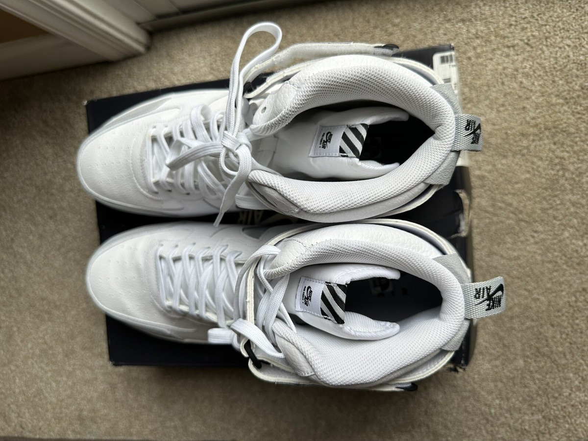 NIKE AIR FORCE 1 HIGH 07 LV8 2 UNDER CONSTRUCTION WHITE-GREY NIKE AIR FORCE 1 HIGH 07 LV8 2 UNDER CONSTRUCTION WHITE-GREY